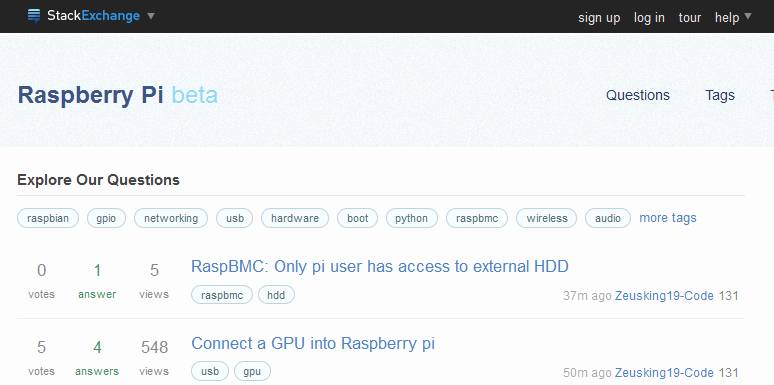 Stack Exchange now has a Raspberry Pi site